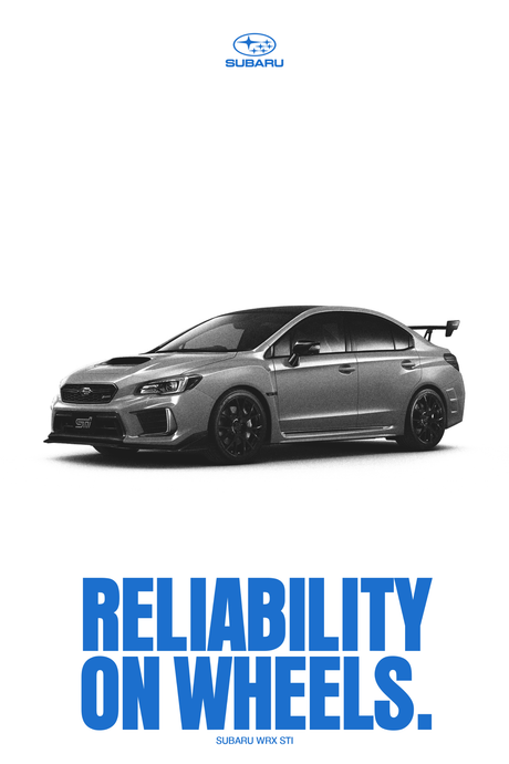 Subaru WRX STI 'Reliability' Poster