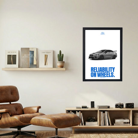 Subaru WRX STI 'Reliability' Poster - Mockup 1