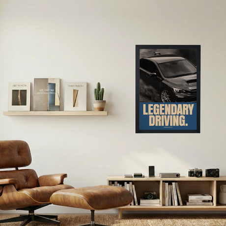 Subaru WRX STI 'Legendary Driving' Poster - Mockup 1