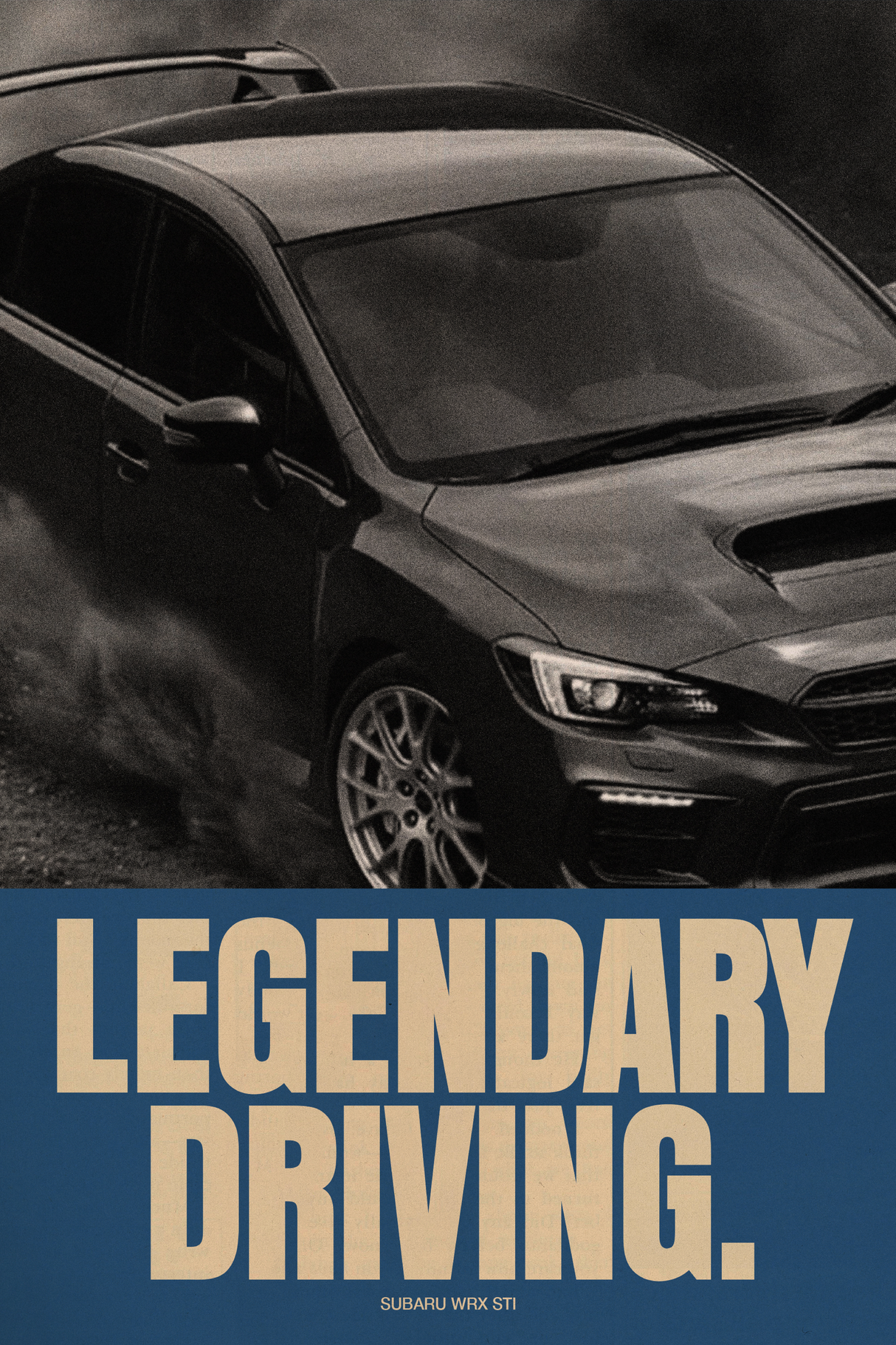 Subaru WRX STI 'Legendary Driving' Poster