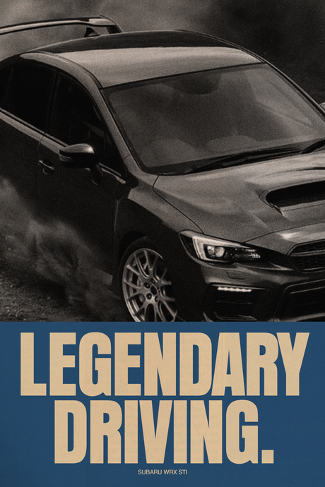 Subaru WRX STI 'Legendary Driving' Poster