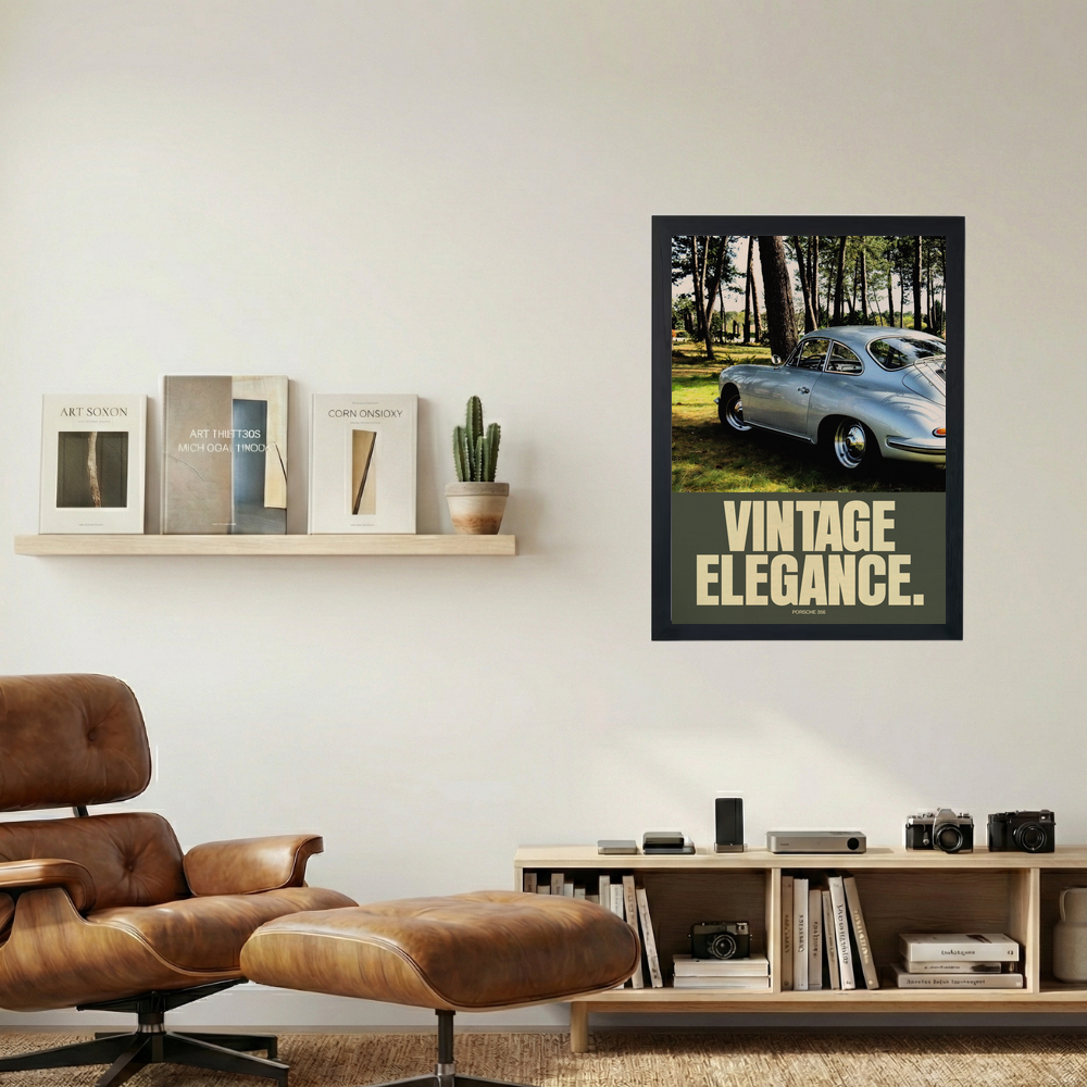 Porsche 356 'Vintage Elegance' Poster - Mockup 1