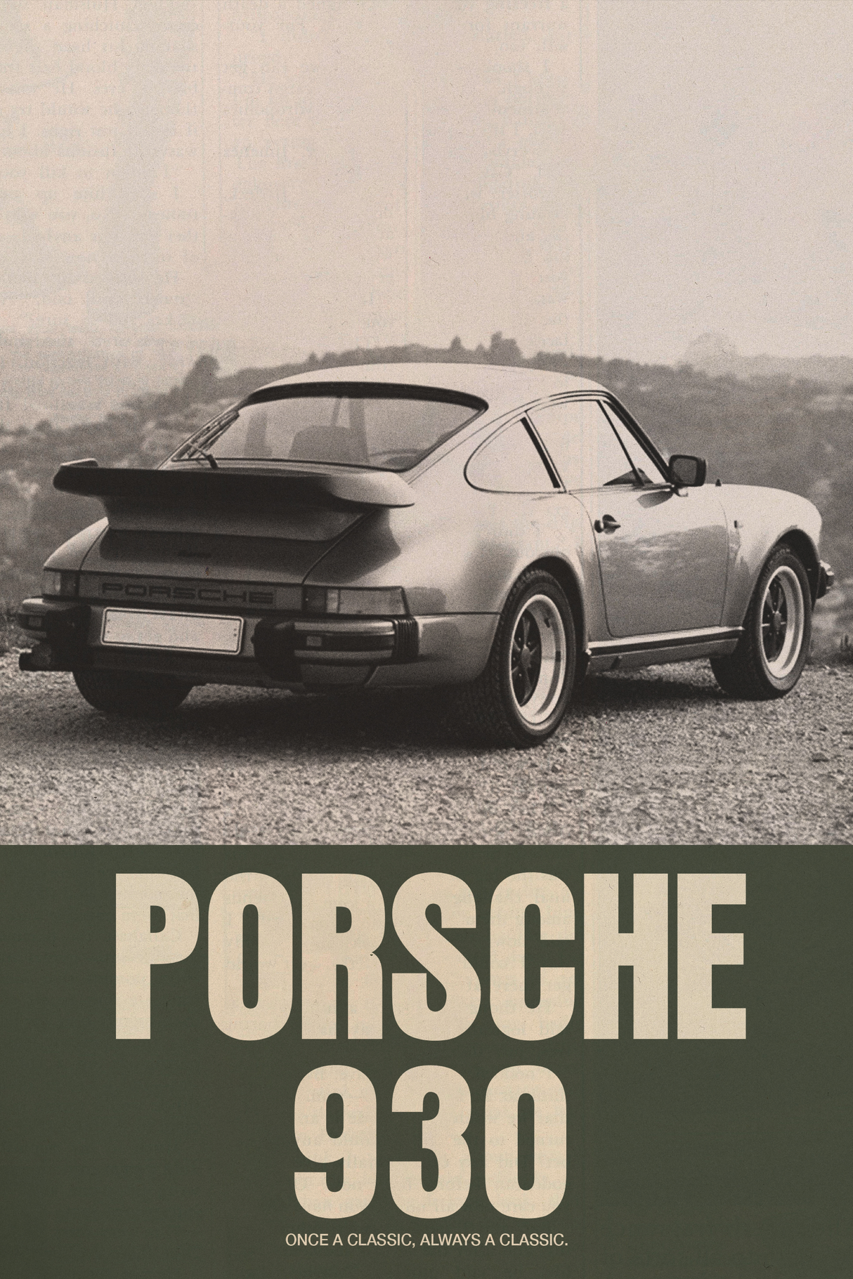Porsche 930 'Once A Classic' Poster