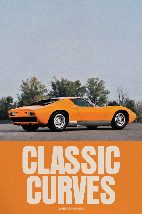Lamborghini Miura 'Classic Curves' Poster