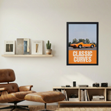Lamborghini Miura 'Classic Curves' Poster - Mockup 1