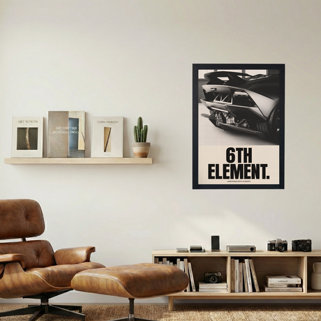 Lamborghini '6th Element' B&W Poster - Mockup 1