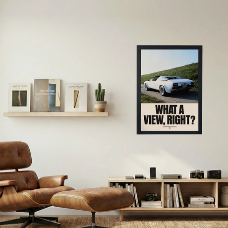 Lamborghini Silhouette 'What A View' Poster - Mockup 1