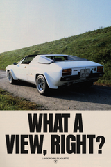 Lamborghini Silhouette 'What A View' Poster