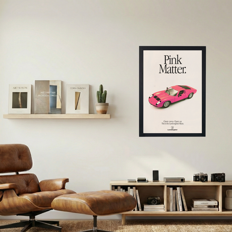Lamborghini Miura 'Pink Matter' Poster - Mockup 1