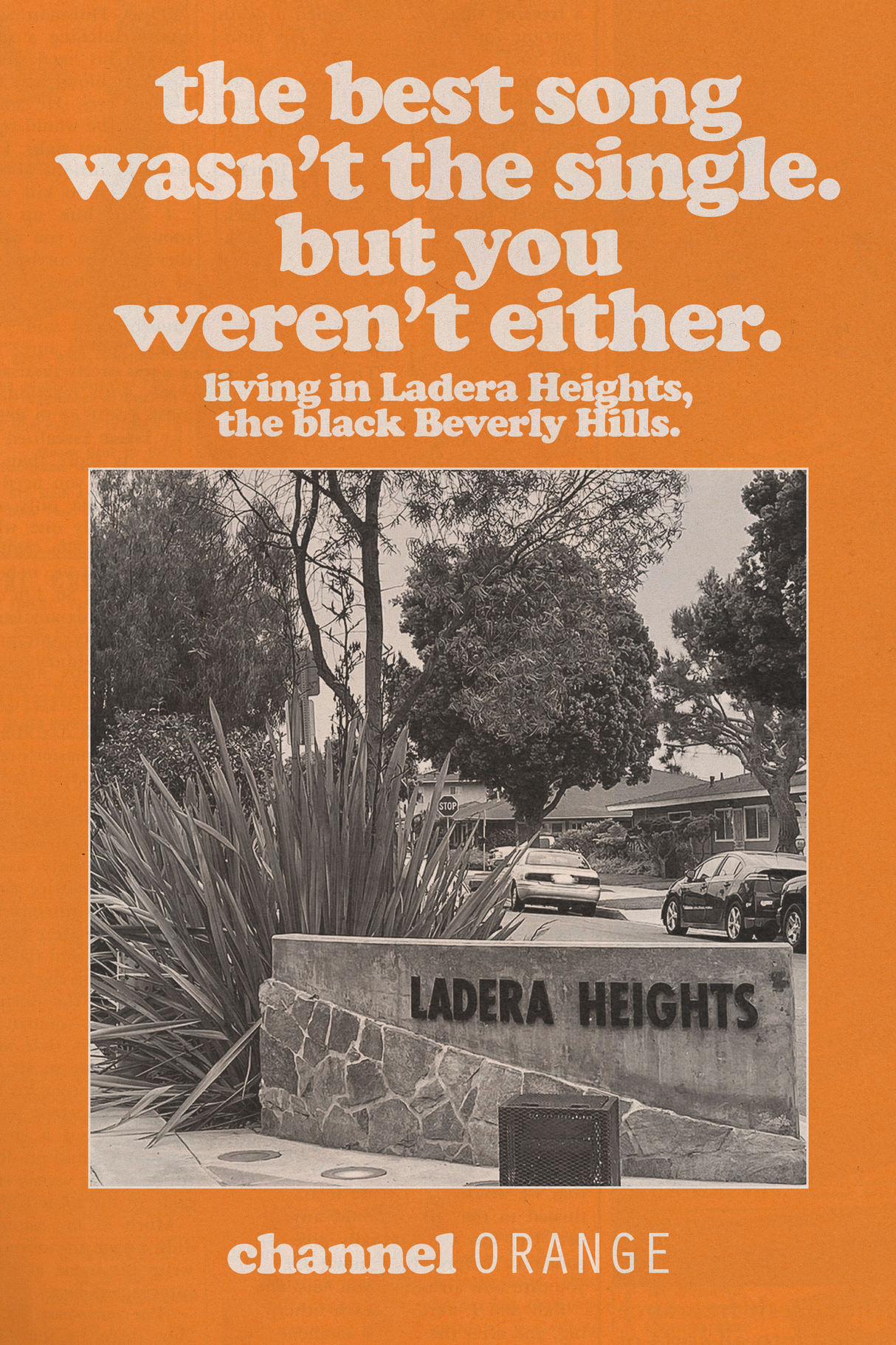 Frank Ocean 'Ladera Heights' Poster