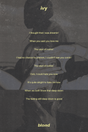 Frank Ocean 'Ivy Lyrics' Poster
