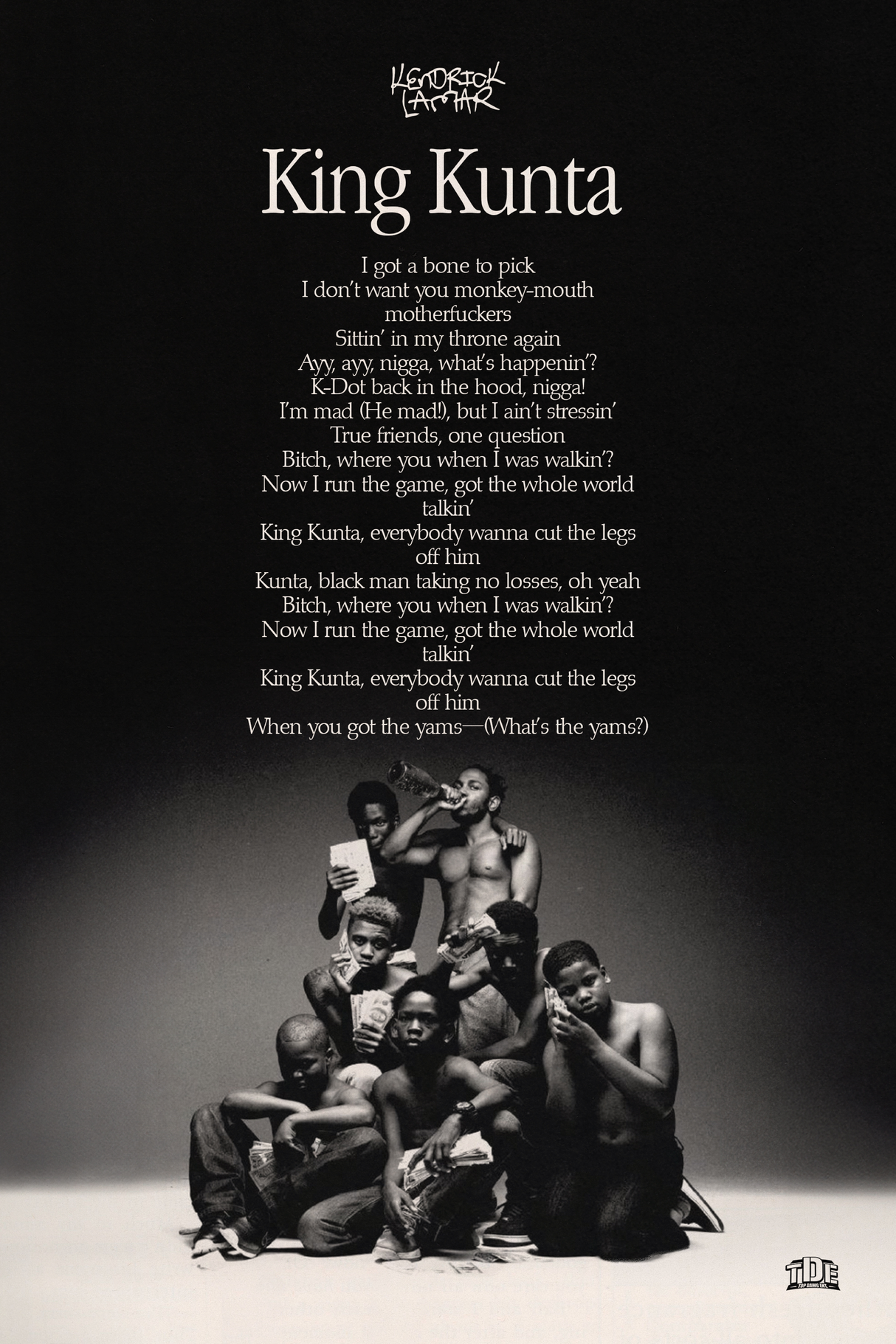Kendrick Lamar 'King Kunta' Poster