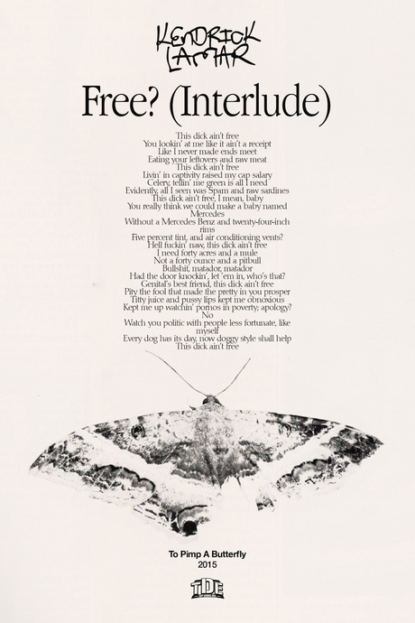 Kendrick Lamar 'Free?' Lyrics Poster