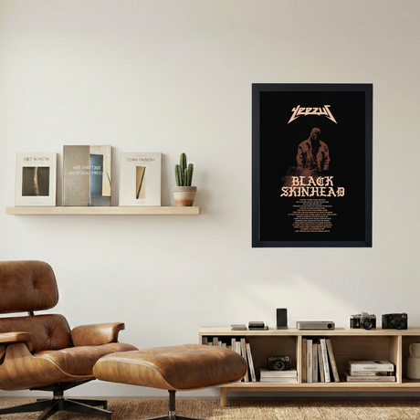 Kanye West 'Black Skinhead' Lyrics Poster - Mockup 1