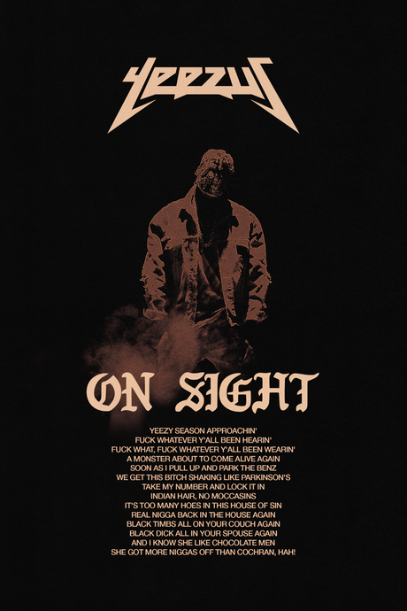 Kanye West 'On Sight' Lyrics Poster