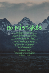 Kanye West 'No Mistakes' Lyrics Poster