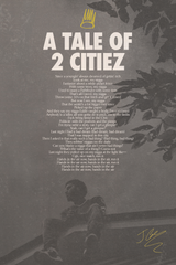 J Cole 'A Tale Of 2 Citiez' Lyrics Poster