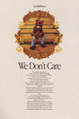 Kanye West 'We Don't Care' Lyrics Poster
