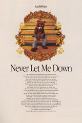 Kanye West 'Never Let Me Down' Lyrics Poster