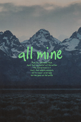 Kanye West 'All Mine' Lyrics Poster