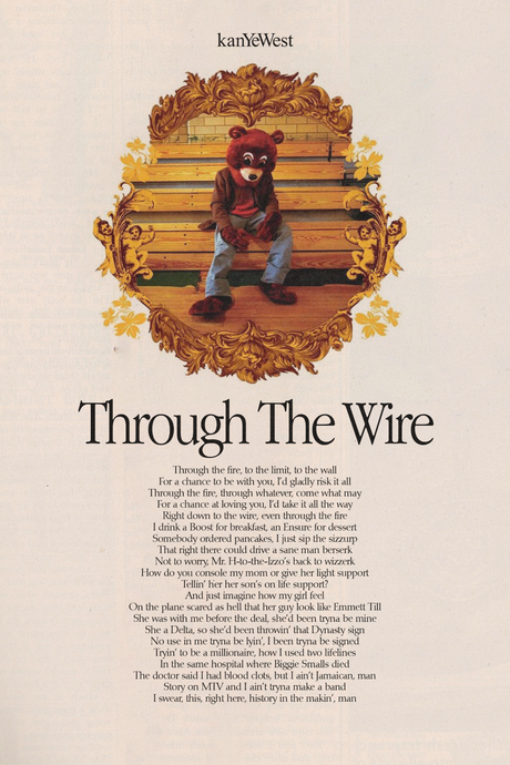 Kanye West 'Through The Wire' Lyrics Poster