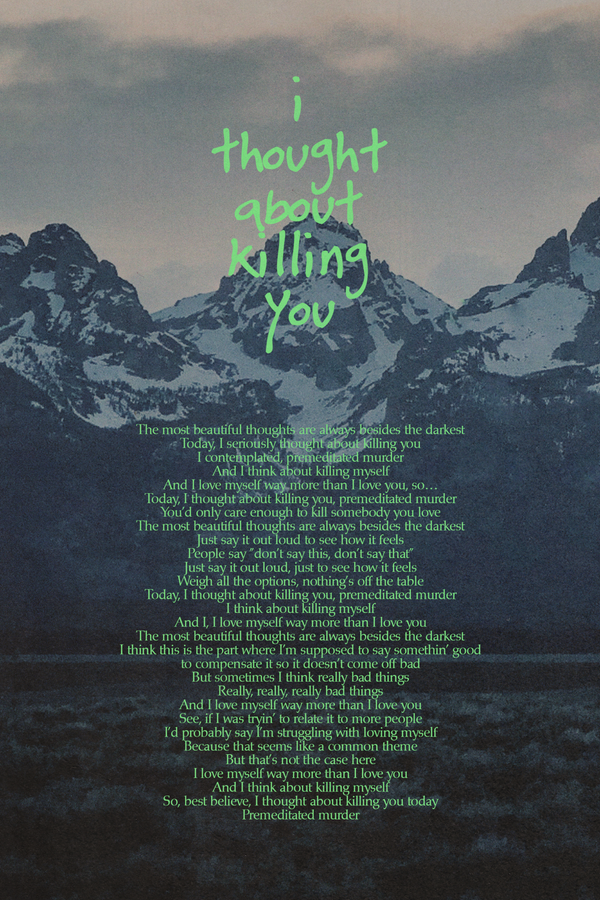 Kanye West 'I Thought About Killing You' Poster