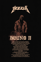 Kanye West 'Bound 2' Lyrics Poster