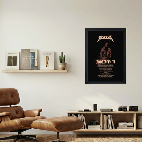 Kanye West 'Bound 2' Lyrics Poster - Mockup 1