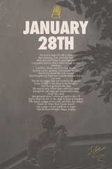 J Cole 'January 28th' Lyrics Poster