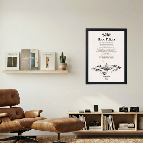 Kendrick Lamar 'Hood Politics' Lyrics Poster - Mockup 1