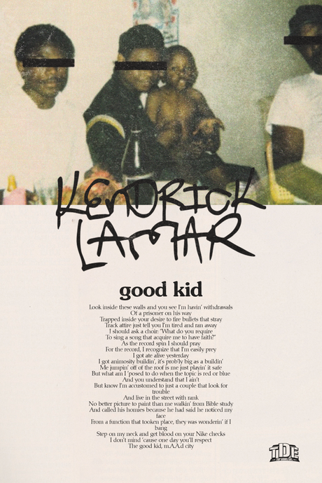 Kendrick Lamar 'Good Kid' Lyrics Poster
