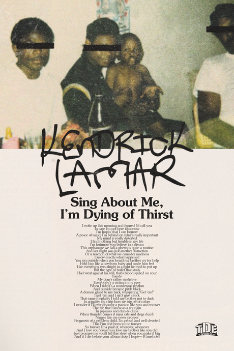 Kendrick Lamar 'Sing About Me' Lyrics Poster