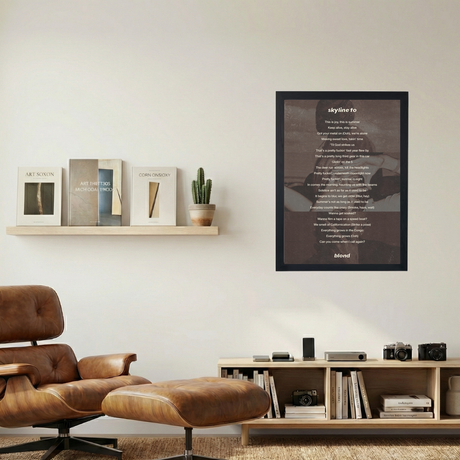 Frank Ocean 'Skyline To' Lyrics Poster - Mockup 1