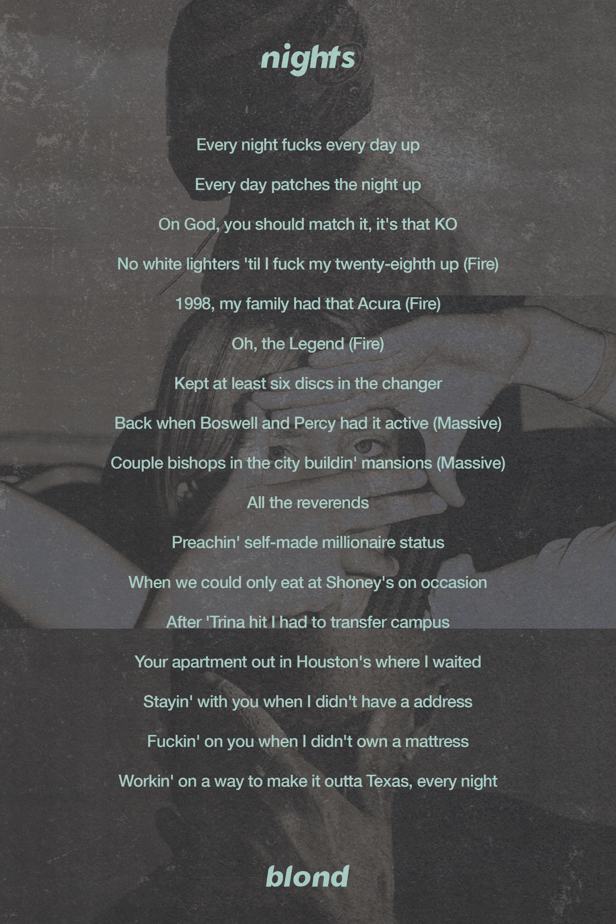 Frank Ocean 'Nights' Poster