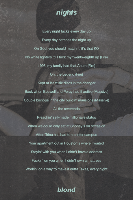 Frank Ocean 'Nights' Poster