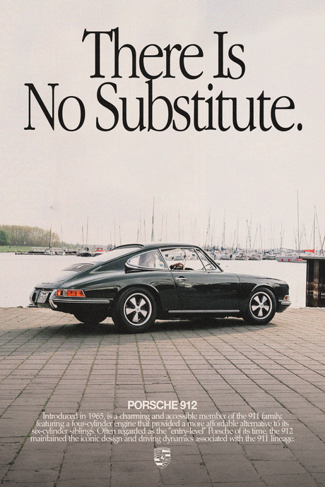 Porsche 912 'No Substitute' Poster