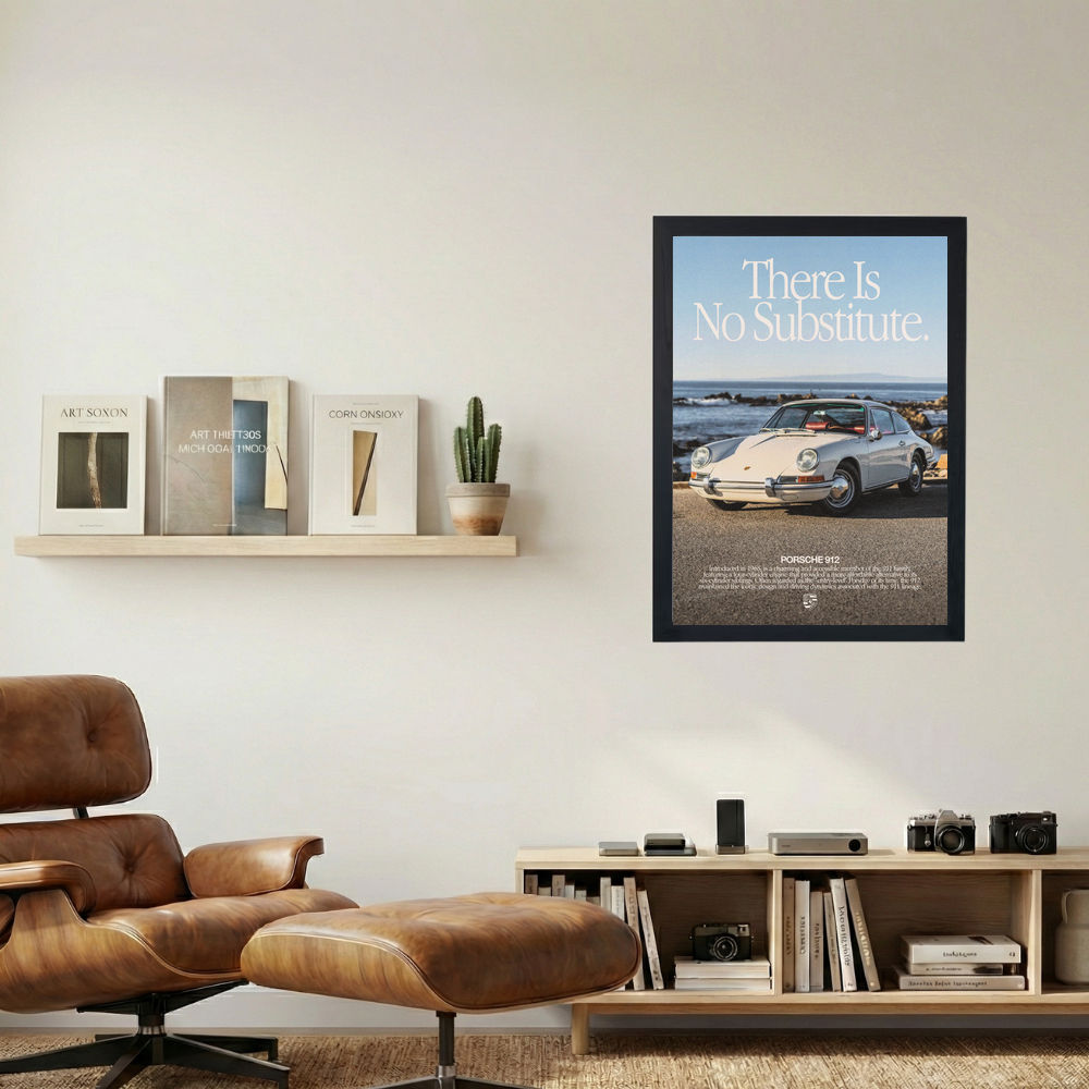 Porsche 912 'No Substitute' Poster V3 - Mockup 1