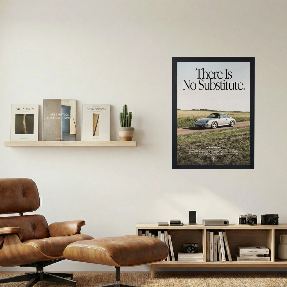 Porsche 993 'No Substitute' Poster - Mockup 1
