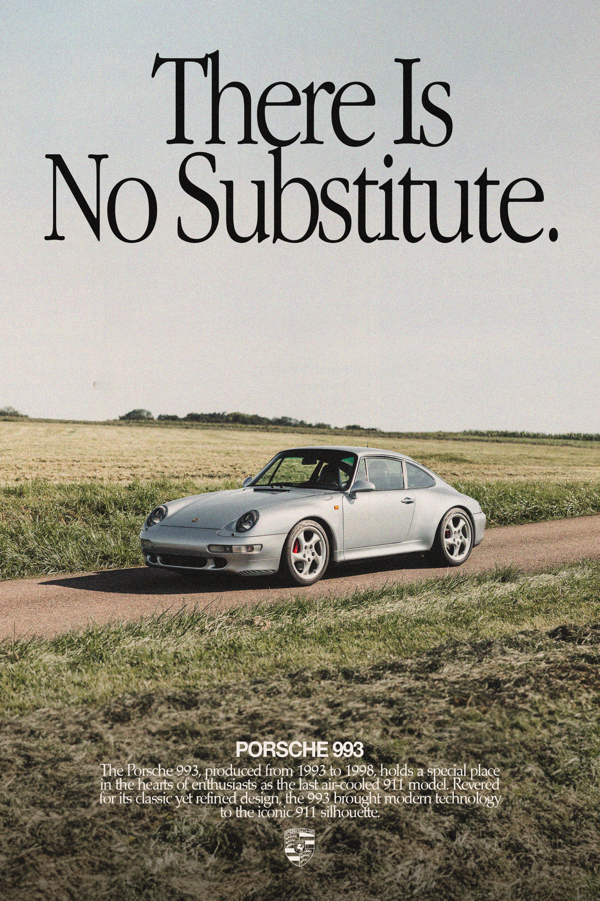 Porsche 993 'No Substitute' Poster