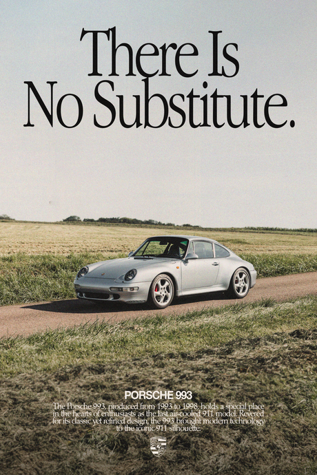 Porsche 993 'No Substitute' Poster
