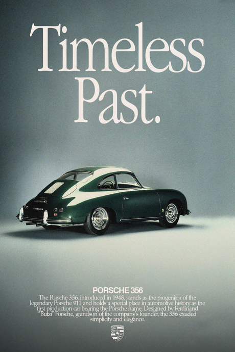 Porsche 356 'Timeless Past' Poster V2