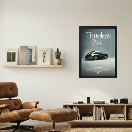 Porsche 356 'Timeless Past' Poster V2 - Mockup 1