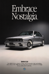 BMW E30 'Embrace Nostalgia' Poster V2