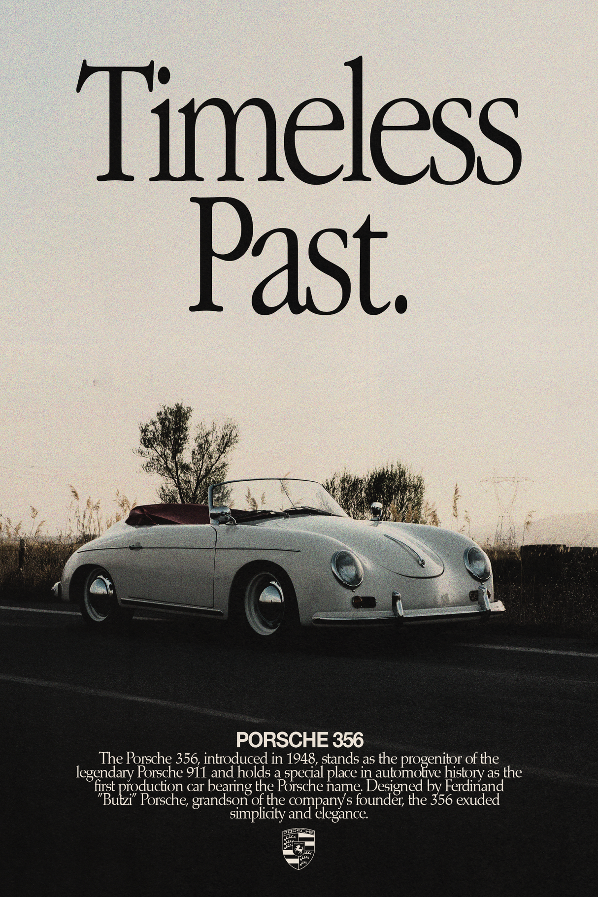 Porsche 356 'Timeless Past' Poster V3