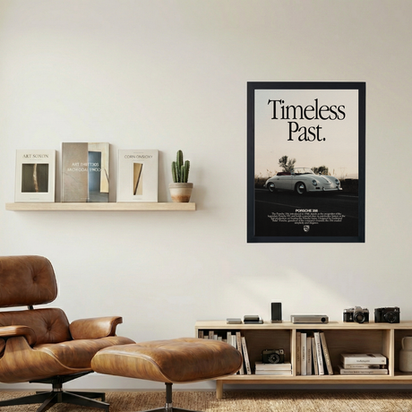 Porsche 356 'Timeless Past' Poster V3 - Mockup 1