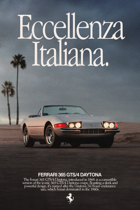 Ferrari Daytona 'Eccellenza Italiana' Poster V3