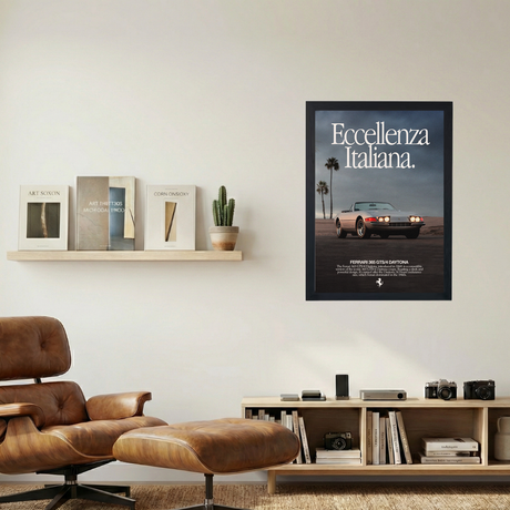 Ferrari Daytona 'Eccellenza Italiana' Poster V3 - Mockup 1