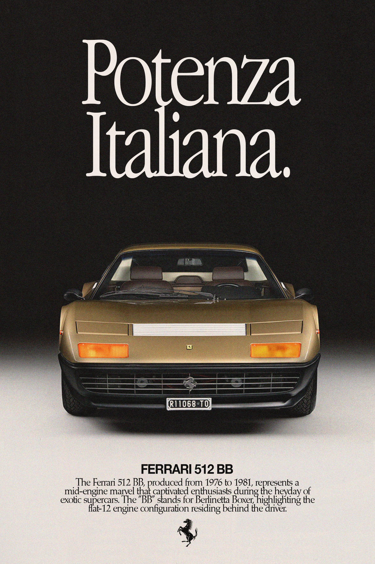 Ferrari 512 BB 'Potenza Italiana' Poster V3