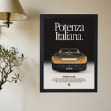 Ferrari 512 BB 'Potenza Italiana' Poster V3 - Mockup 2