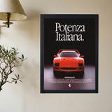 Ferrari F40 'Potenza Italiana' Poster V2 - Mockup 2